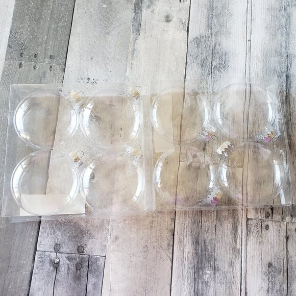 NWT - DIY Ornaments Fillable Plastic Clear Craft Disc 3" (set of 8) - Picture 1 of 4